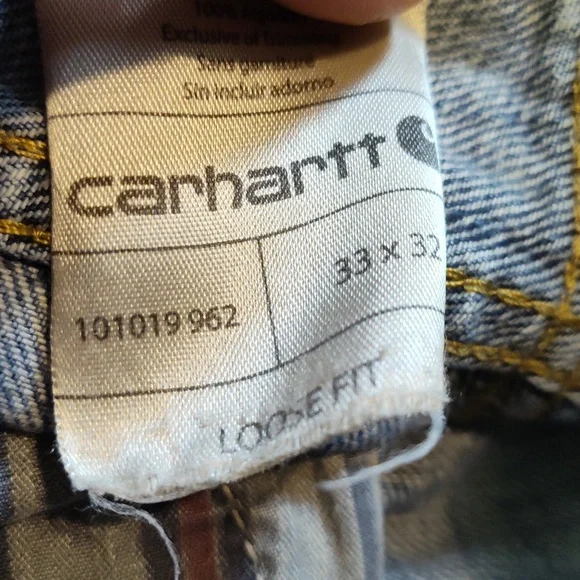 Carhartt Men's Jeans Size 33x32 Loose Fit Denim Blue Jean Workwear - Picture 12 of 12